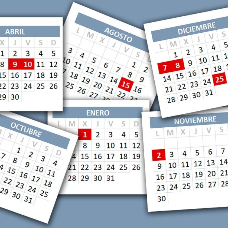 Así será el calendario laboral para 2020